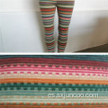 Leggings calientes de invierno cepillados a rayas personalizadas para mujer